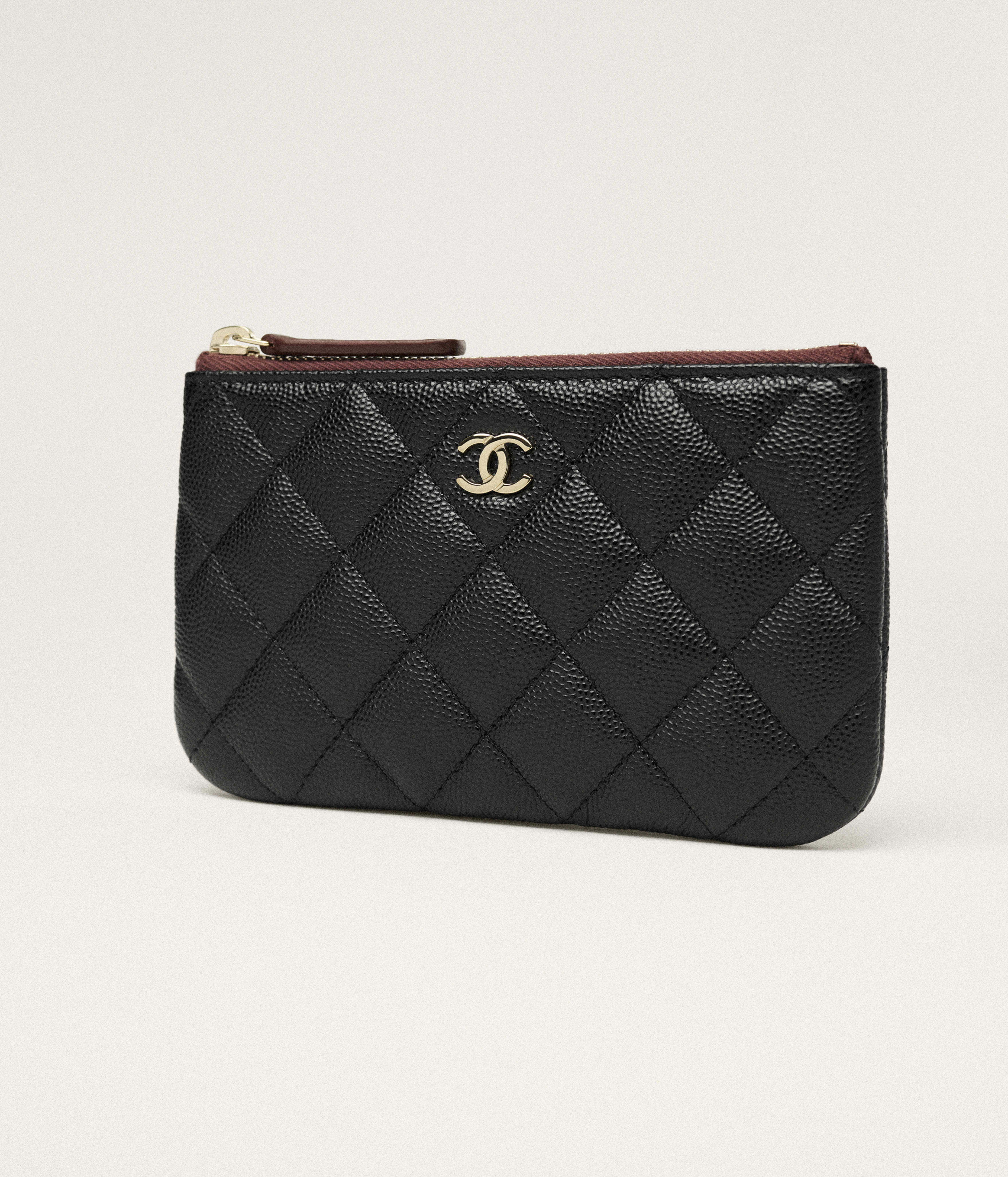 Classic Small Zipped Pouch - Black - 